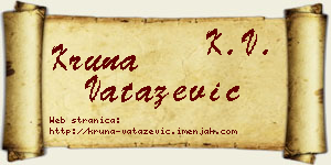 Kruna Vatazević vizit kartica